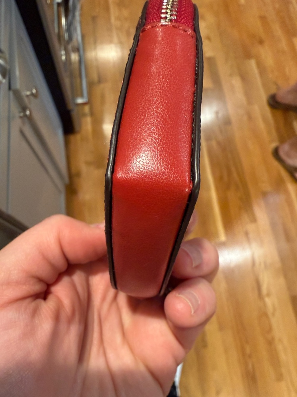 New without tags Coach leather sequin heart keycard/change purse - Picture 8 of 9